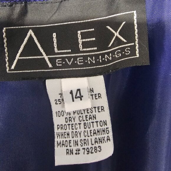 Alex Evenings Skirt Purple Maxi Satin Formal Shimmery Goth Whimsigoth 14 - Picture 7 of 9